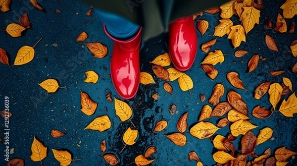 Obraz red and yellow background