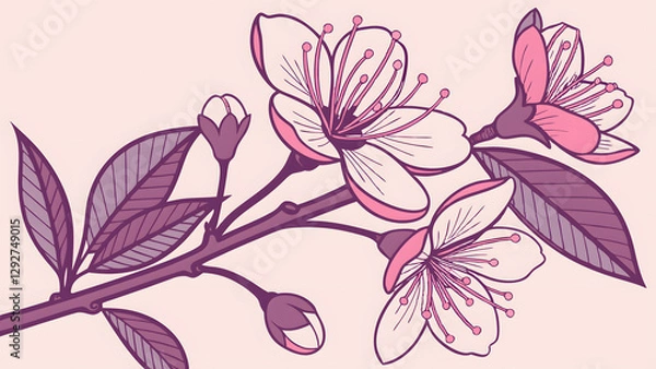 Obraz vector illustration of a flower