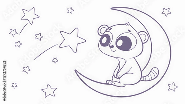 Fototapeta cat on the moon