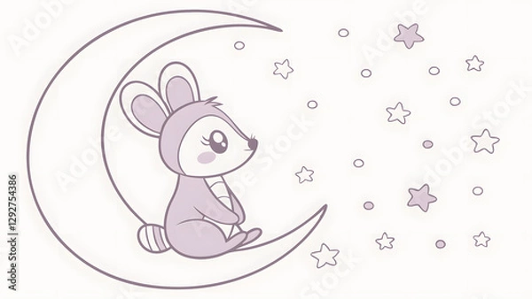 Fototapeta cat on the moon