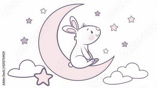 Fototapeta cat on the moon