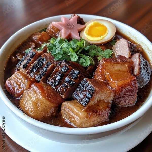 Fototapeta lamb chops with vegetables