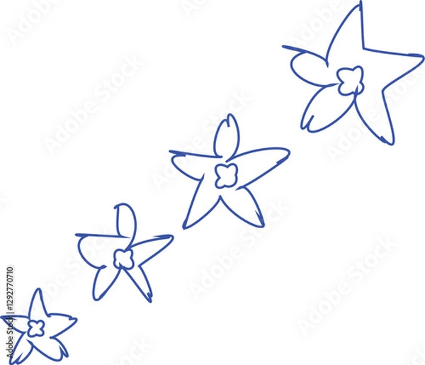Obraz blue flower drawing