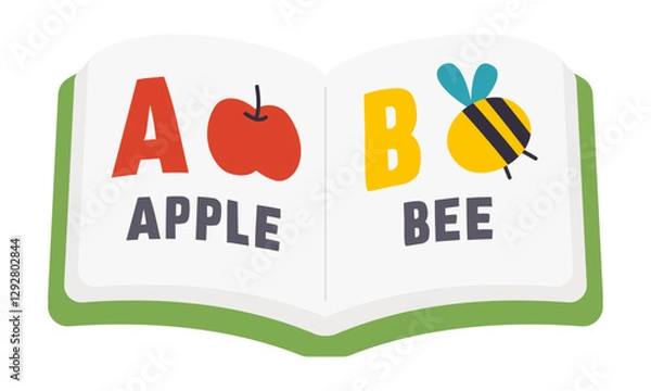 Obraz アルファベット絵本／ベクターイラスト