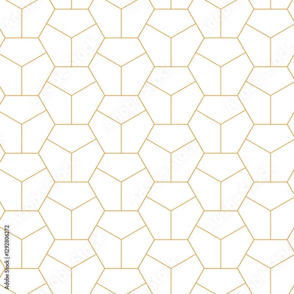 Obraz Abstract Vector Golden Line Art Pattern Background