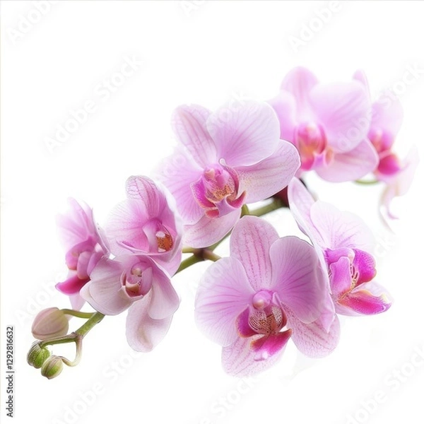 Obraz High Quality Picture of a Photo Orchid, Isolated on a White Background