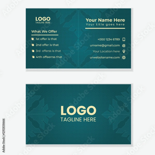 Obraz Business Card minimalistic nad clean