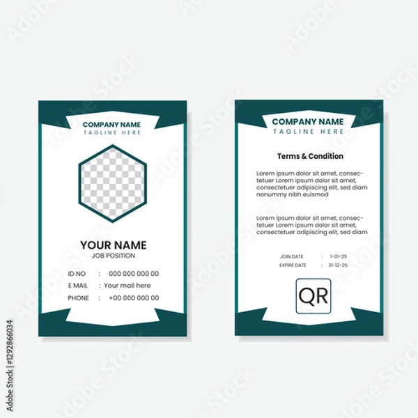 Obraz corporate identity card minimalistic