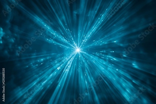 Fototapeta Abstract Blue Light Rays Graphic Design