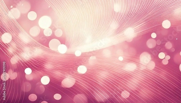 Fototapeta ピンク色のキラキラした水玉背景