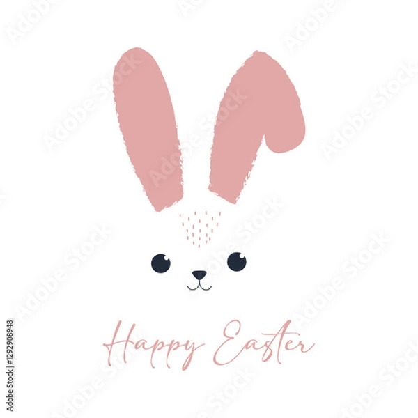 Obraz Happy easter vector illustration. it is suitable for card, banner, or poster