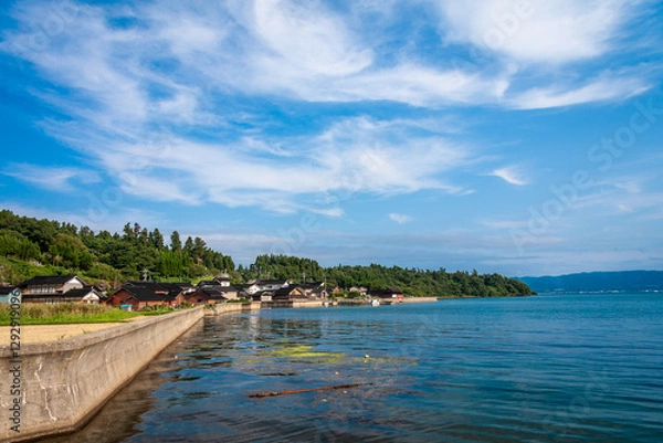 Obraz 石川県　能登島大橋　快晴の海と空　9月
