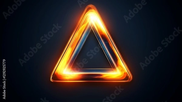 Fototapeta Glowing Triangle Abstract Light Design Art