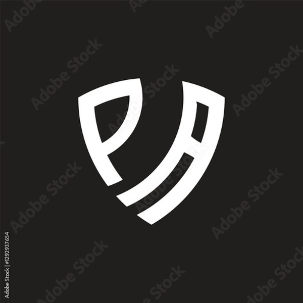 Fototapeta PA letter logo creative design with vector graphic, PA unique design