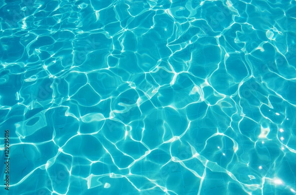 Obraz Niebieski rozerwany woda w basenie