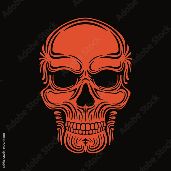 Fototapeta skull tshirt vector design