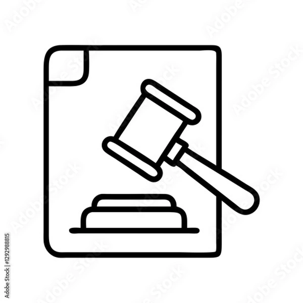 Obraz court order icon, court order line art - simple line art of court order, perfect for court order logos and icons
