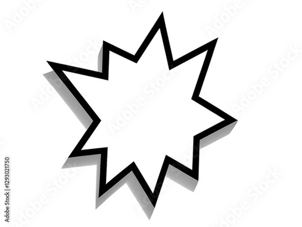 Fototapeta Dynamic speech bubble design creative graphics studio environment digital art modern perspective