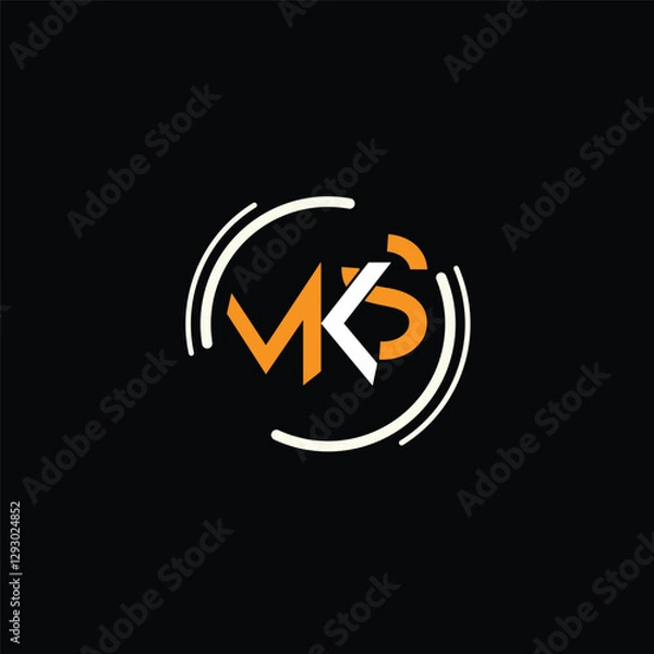 Obraz Letter MKS Logo Icon Vector Image Design 