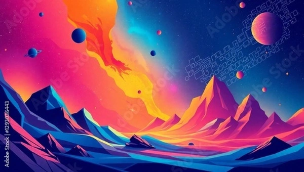 Fototapeta Geometric Intergalactic Abstract