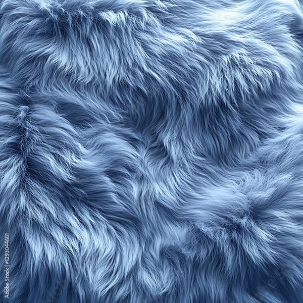 Obraz Blue fur texture background closeup