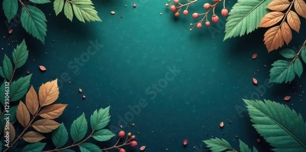 Fototapeta Subtle leaf tracery, sophisticated seamless backdrop , repeat, smooth, pastel