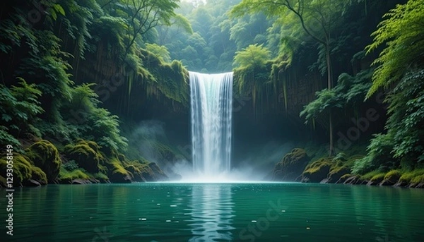 Obraz waterfall in the forest