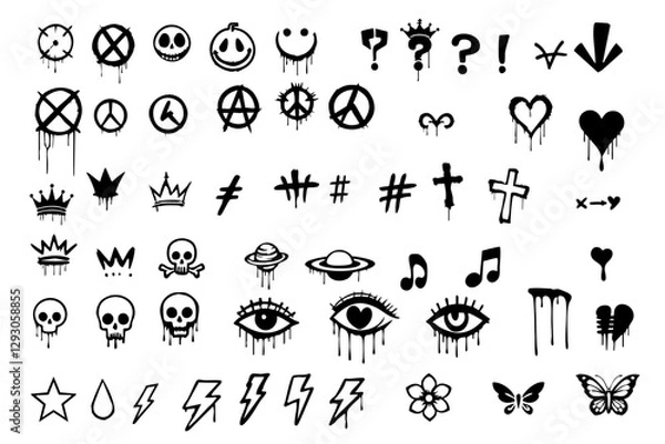 Obraz graffiti symbols