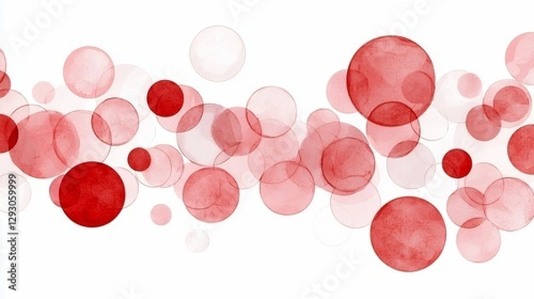 Fototapeta Abstract Red and White Circle Background