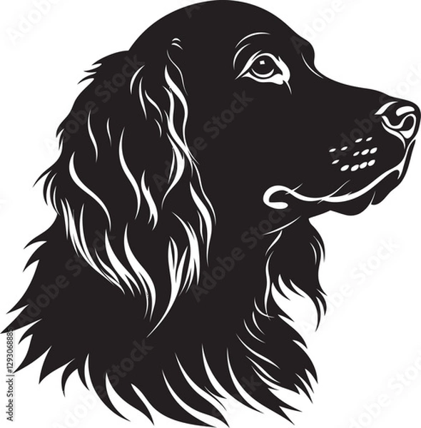 Obraz Boykin Spaniel Silhouette Vector Illustration White Background