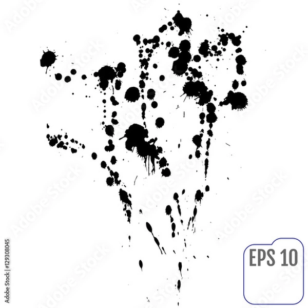 Fototapeta Vector Stains, Blots, Splashes Set. Ink splats