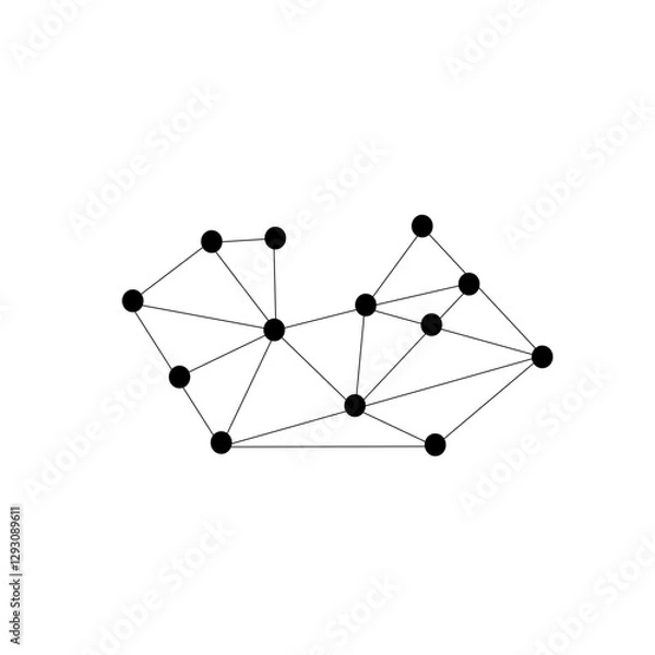 Obraz polygonal mosaic line pattern