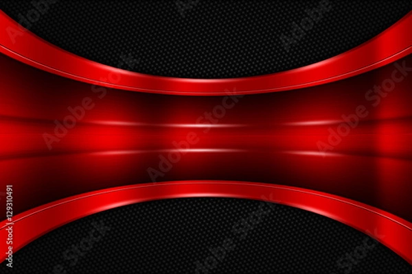 Obraz red and black metal background