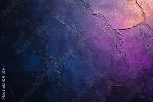 Fototapeta Surreal textured wall with deep purple and blue hues captures the essence of abstract design in a captivating manner