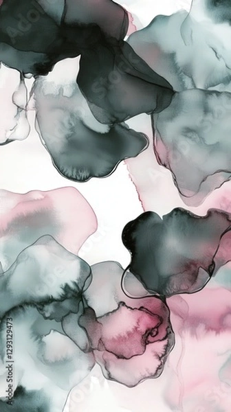 Obraz Abstract Ink Art: A Stunning Fusion of Colors and Shapes