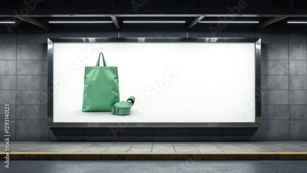 Obraz Glowing Lightbox Mockup With Generative AI