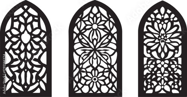 Fototapeta Gothic Window Design Collection