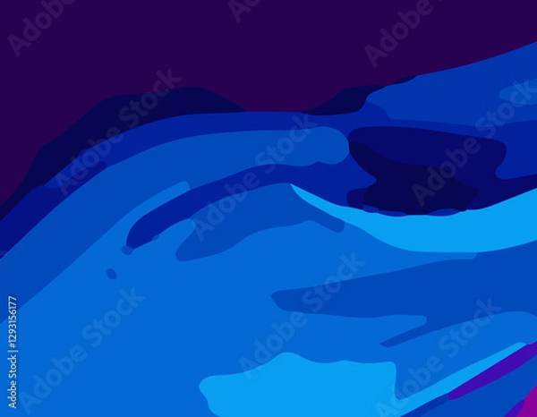Fototapeta Ethereal Blue Variations Mesmerizing Abstract Background with Fluid Motion. Stunning Blue Abstract Background with Flowing Patterns. Vibrant Blue Abstract Background Spectrum Variations.  ocean blue