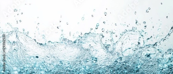 Fototapeta A splash of water with many small droplets