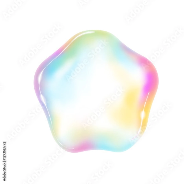 Obraz pentagon shape bubble