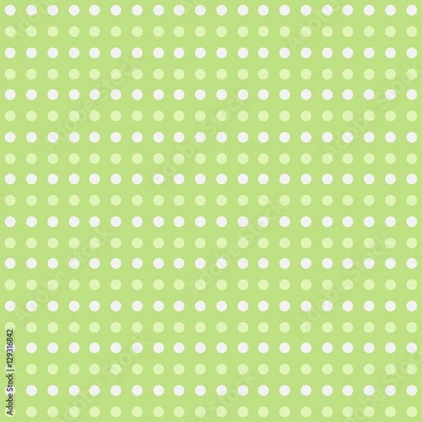 Fototapeta Vector pattern with white polka dots