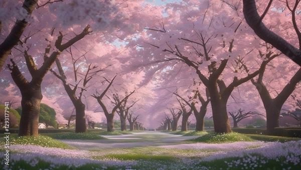 Obraz anime sakura background