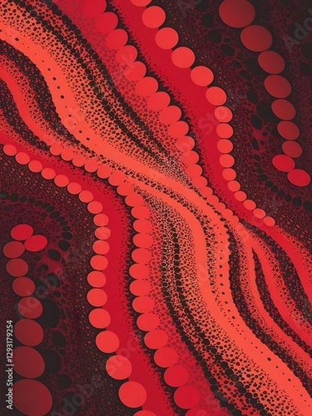 Fototapeta Abstract dotted red background texture