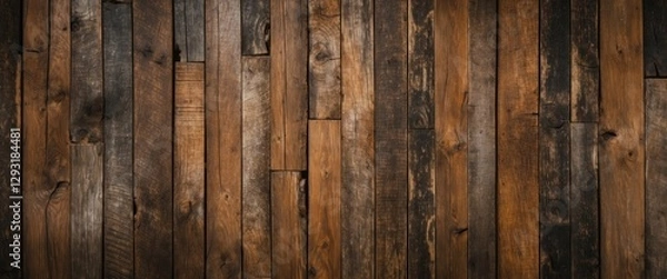 Fototapeta Rustic Brown Wooden Planks Background Unique Vintage Wood Texture with Natural Grain and Warm Tones Ideal for Design and Decoration Projects