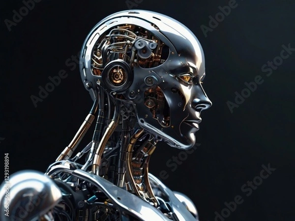 Fototapeta "Futuristic Humanoid Robot – Advanced AI Cybernetic Design"