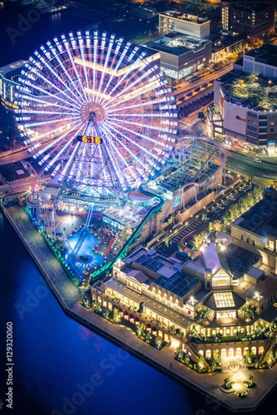 Obraz Cosmo Clock 21 ferris wheel at night