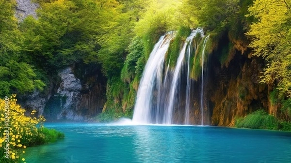 Obraz Waterfall in the forest