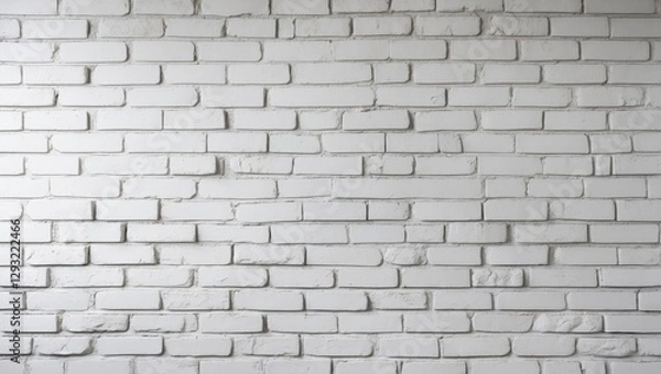 Fototapeta White brick wall texture for backgrounds in photography and design, ideal for minimalistic and modern aesthetics in various projects.
