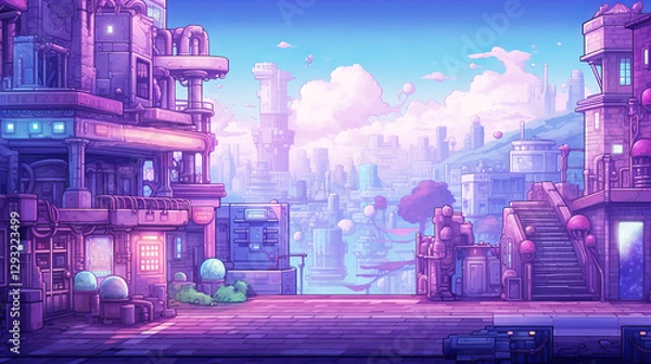 Obraz レトロゲームの背景画像	
