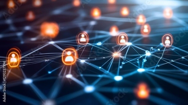 Fototapeta Businesses are using technology to connect better with other businesses. This is changing how businesses work together and is leading to new ways of doing business.